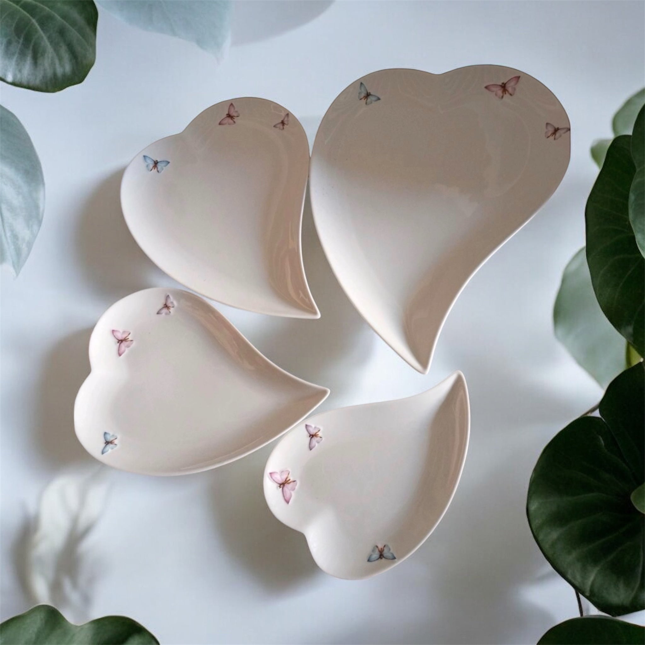 Porzellan Schalen-Set „Butterfly“ inkl. Salzstreuer – 5-teilig