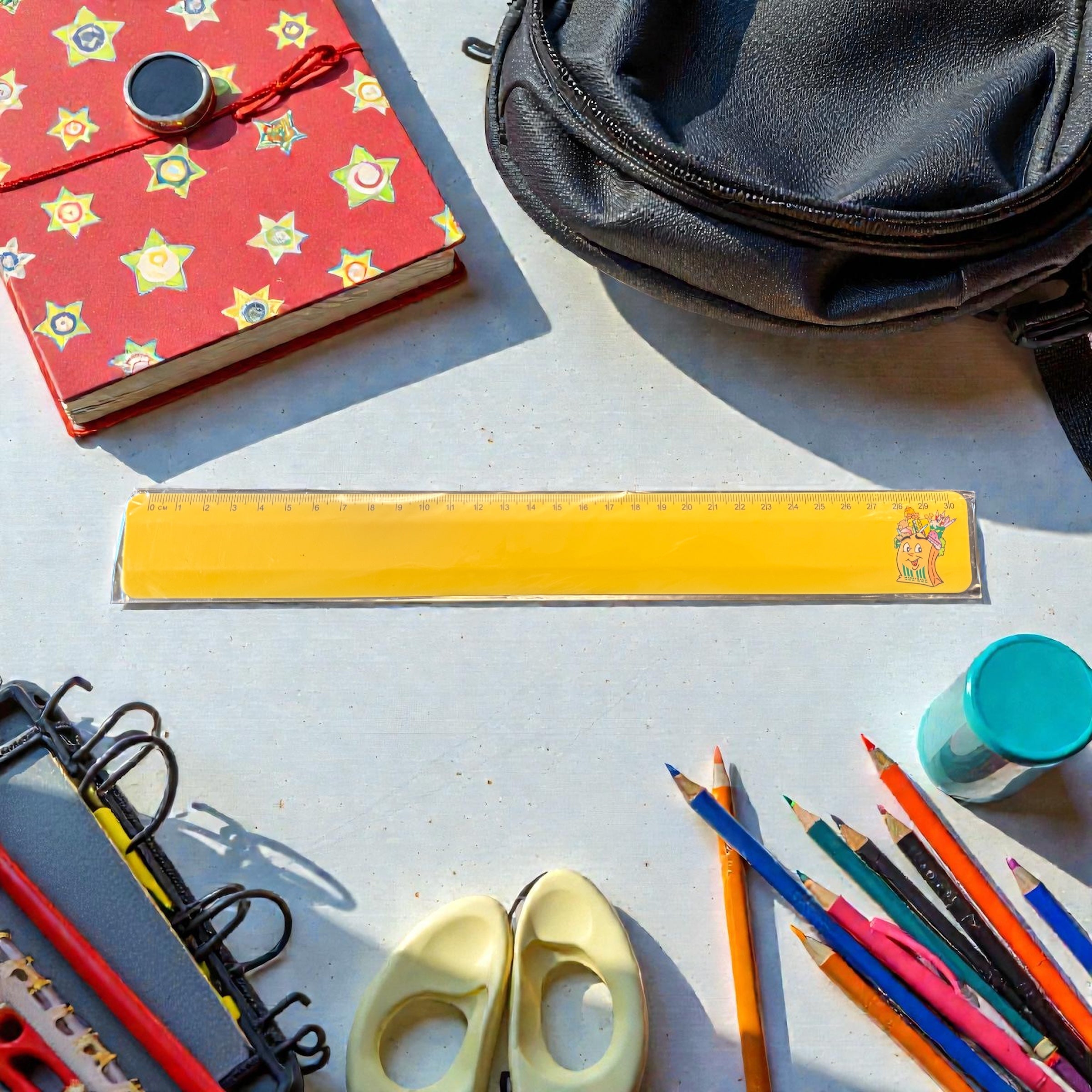 30 cm Lineal – gelb, aus Kunststoff