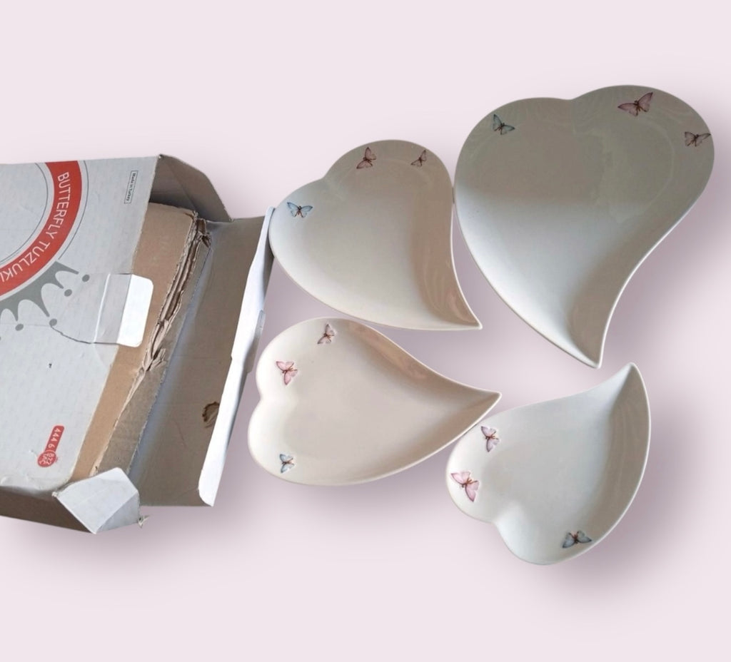 Porzellan Schalen-Set „Butterfly“ inkl. Salzstreuer – 5-teilig