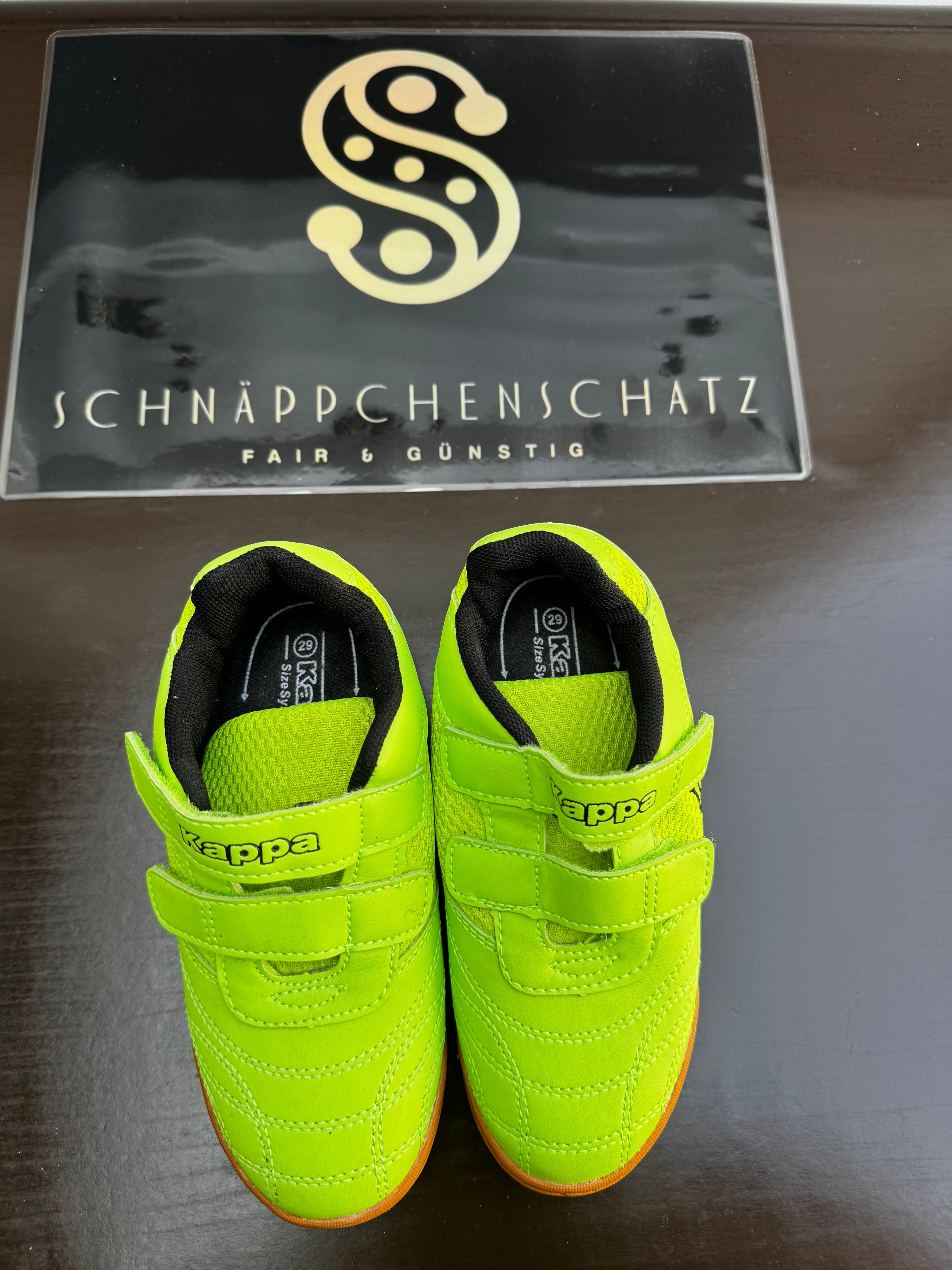 Kappa Kinder Sportschuhe / Hallenschuhe – Größe 29 – Neon Grün