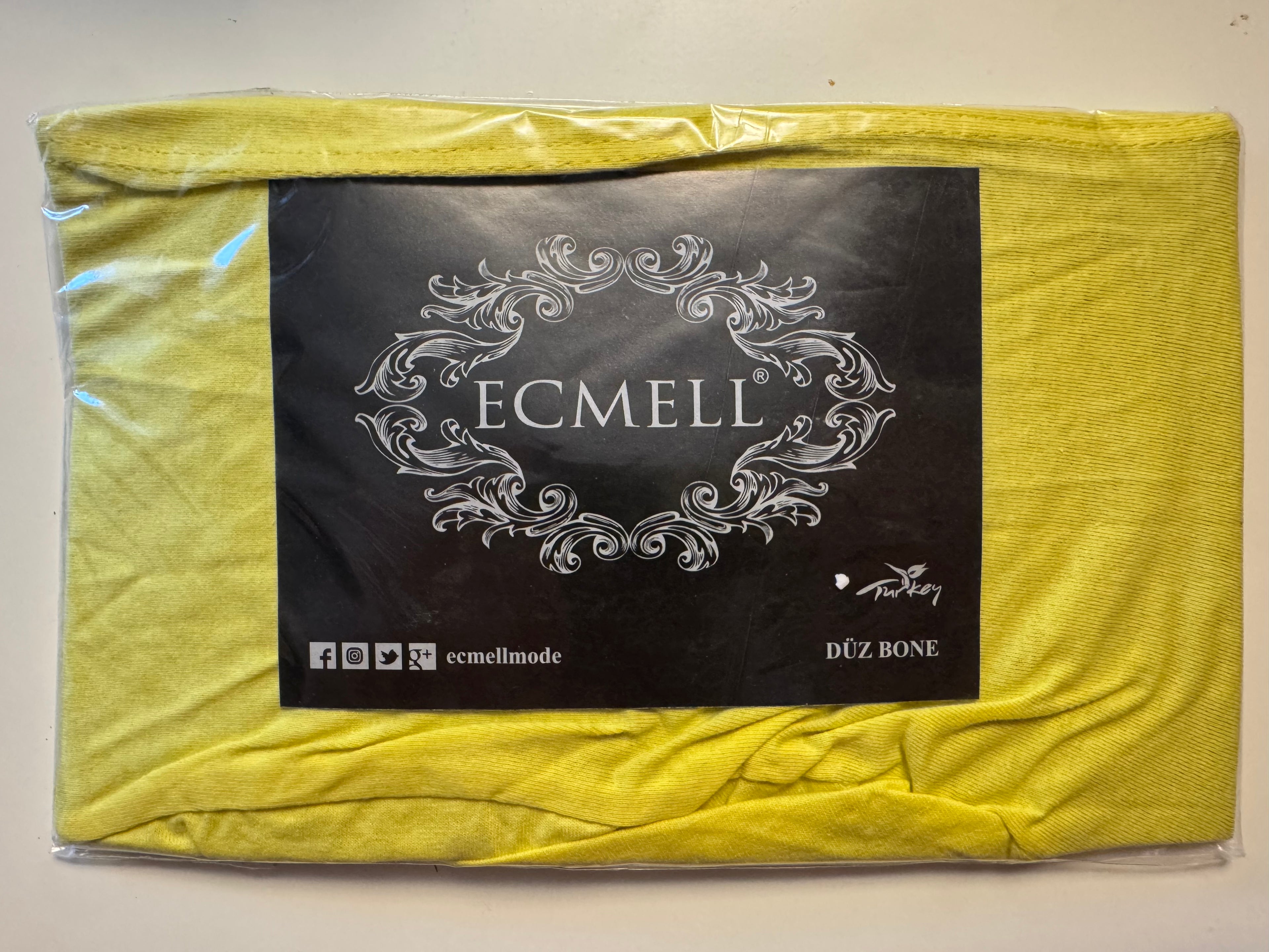 Hijab Ecmell Düz Bone 100% Baumwolle