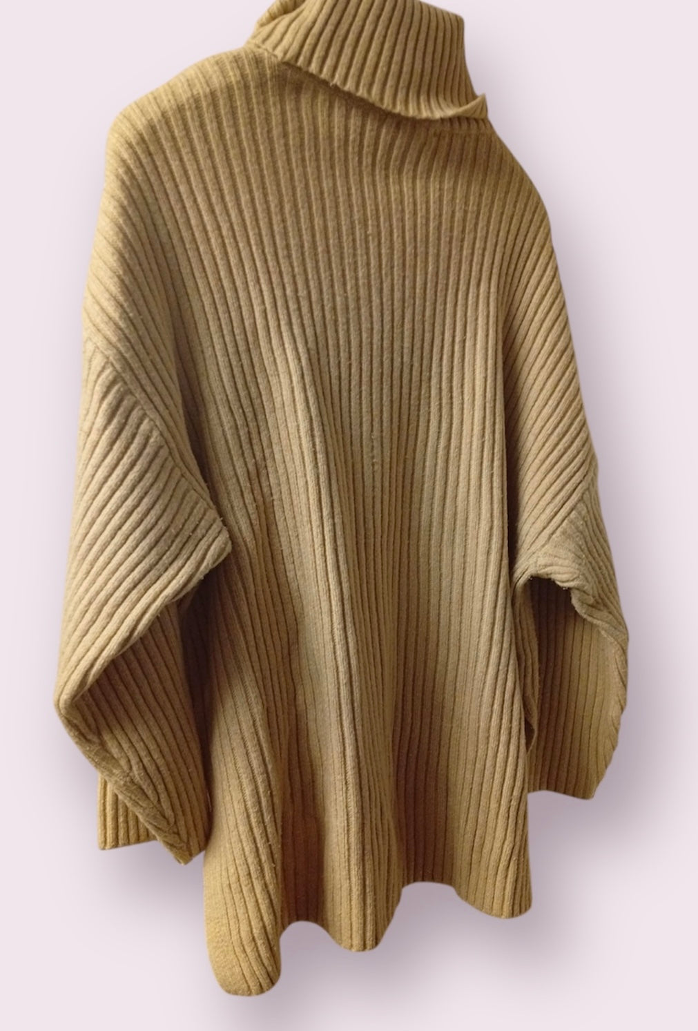 H&M Damen Strickpullover mit Rollkragen – Beige | Größe M