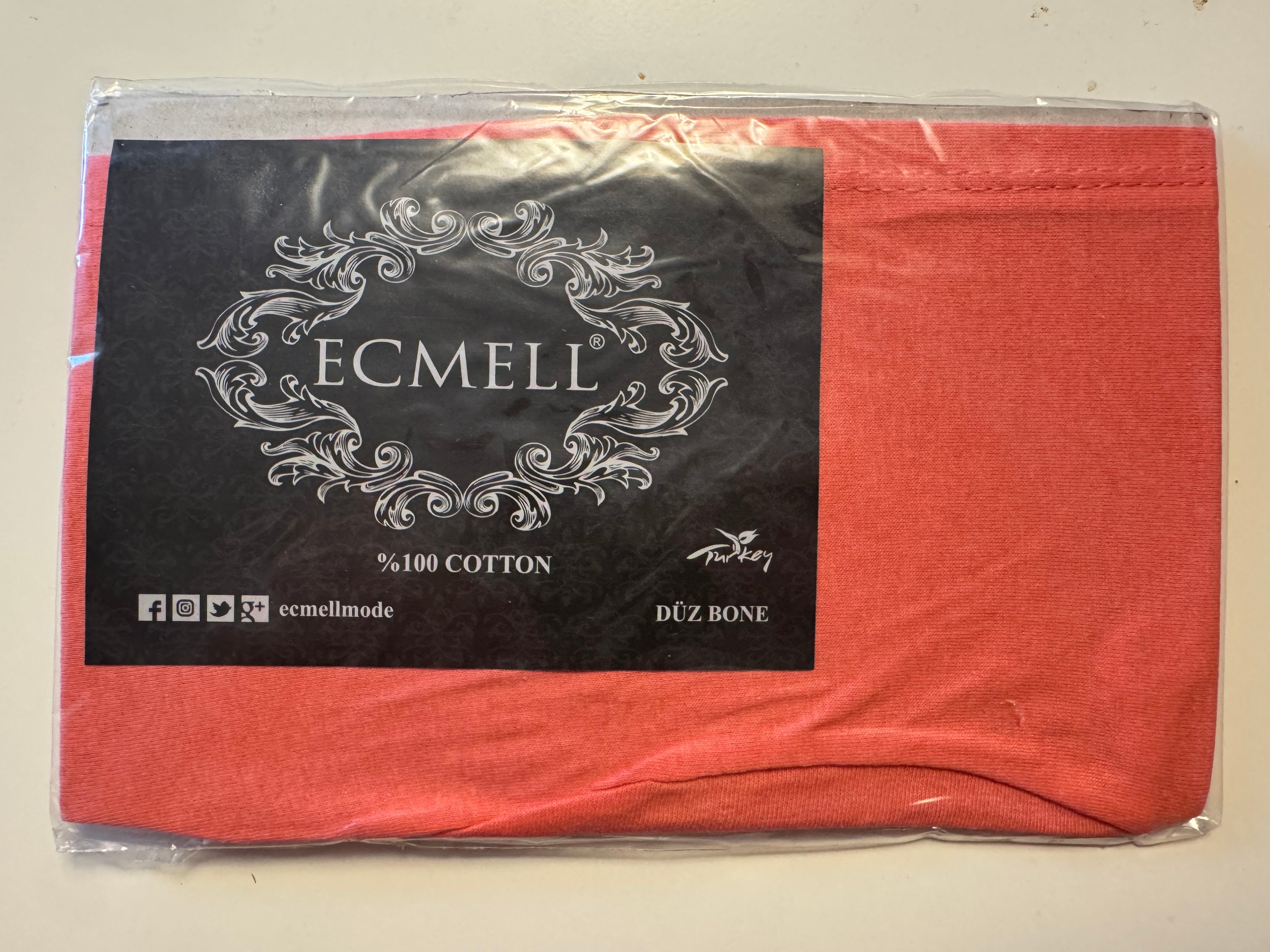 Hijab Ecmell Düz Bone 100% Baumwolle