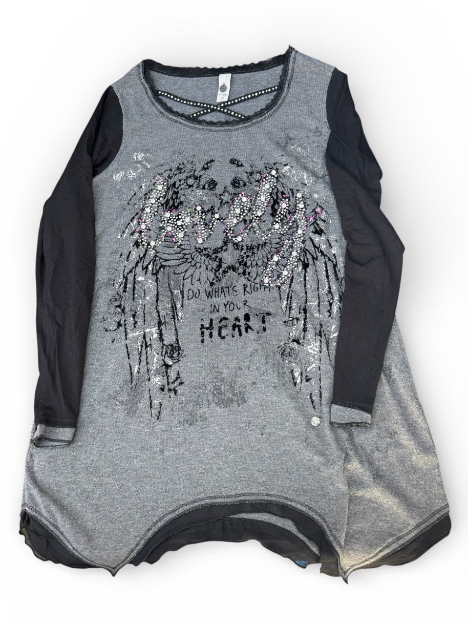 Damen Longshirt / Tunika – Größe 38 – stylisches Design