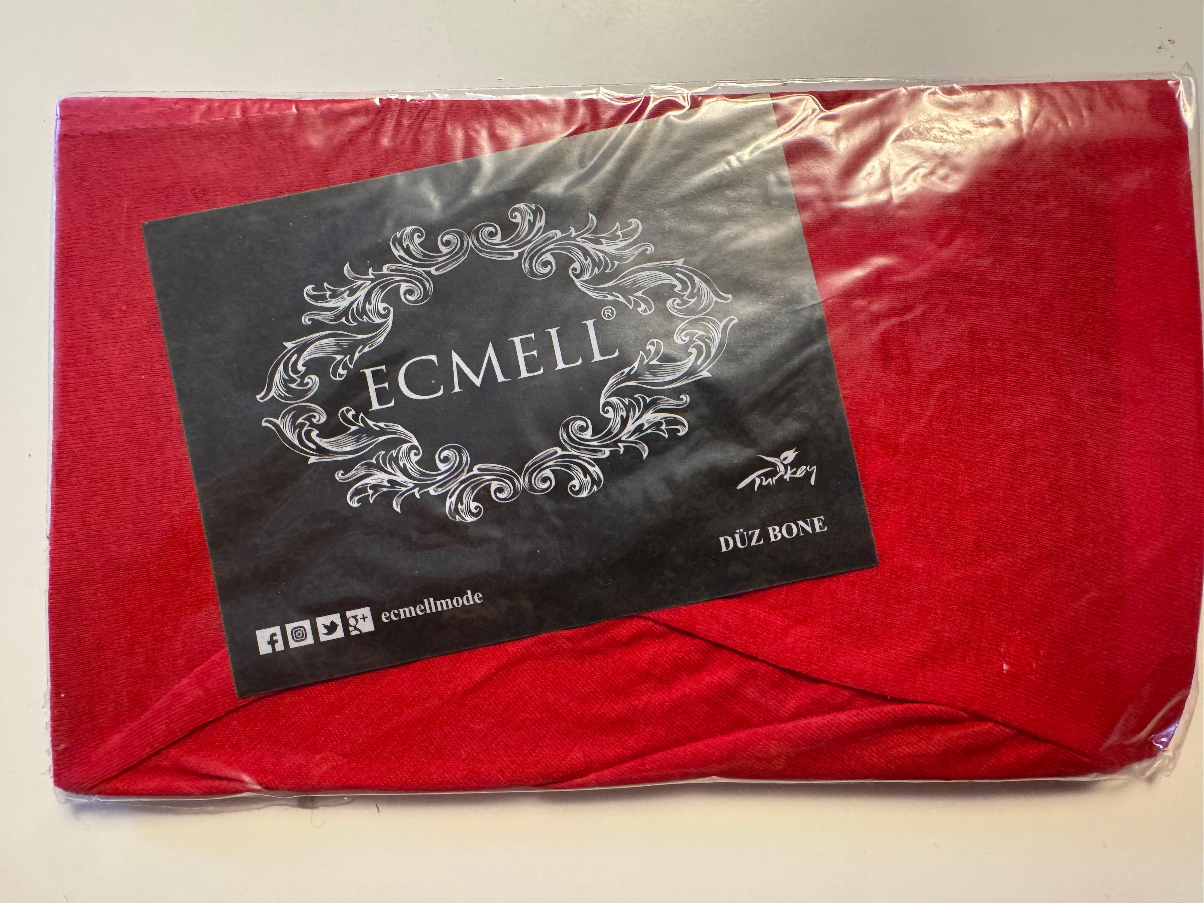 Hijab Ecmell Düz Bone 100% Baumwolle