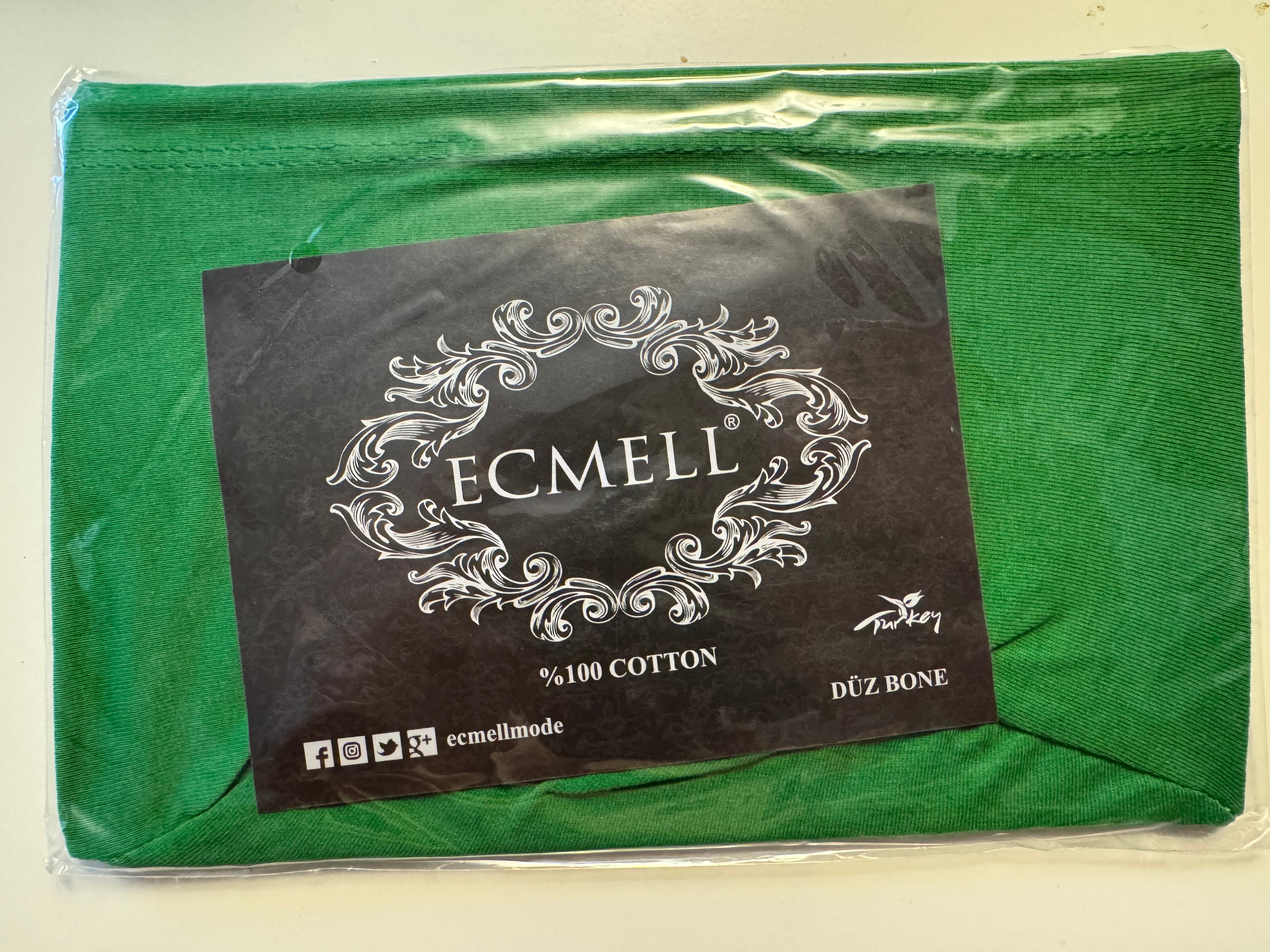 Hijab Ecmell Düz Bone 100% Baumwolle