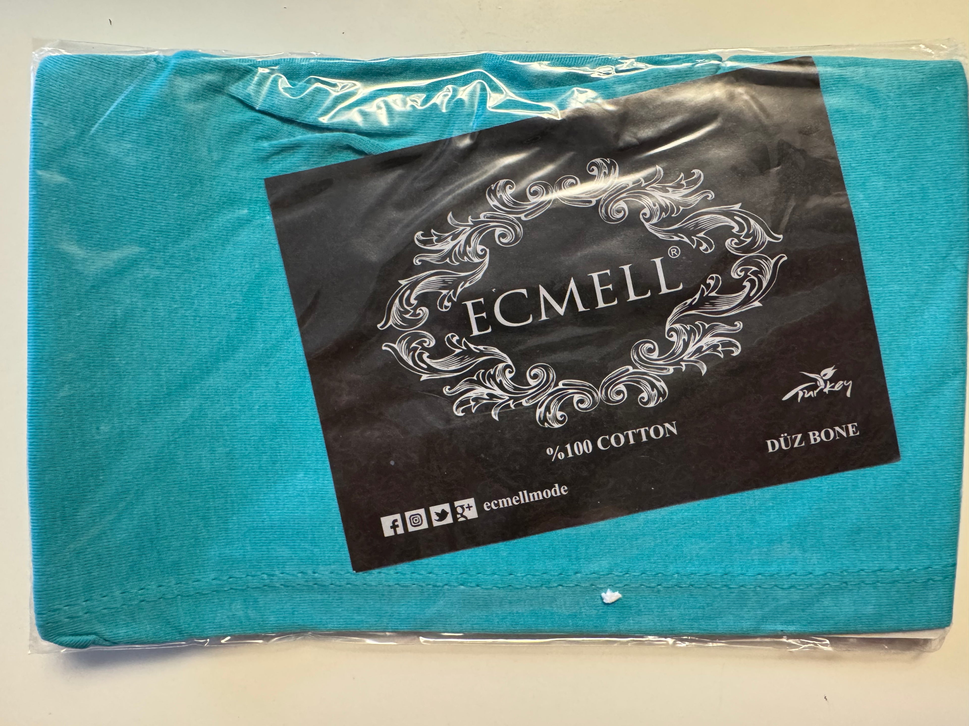 Hijab Ecmell Düz Bone 100% Baumwolle