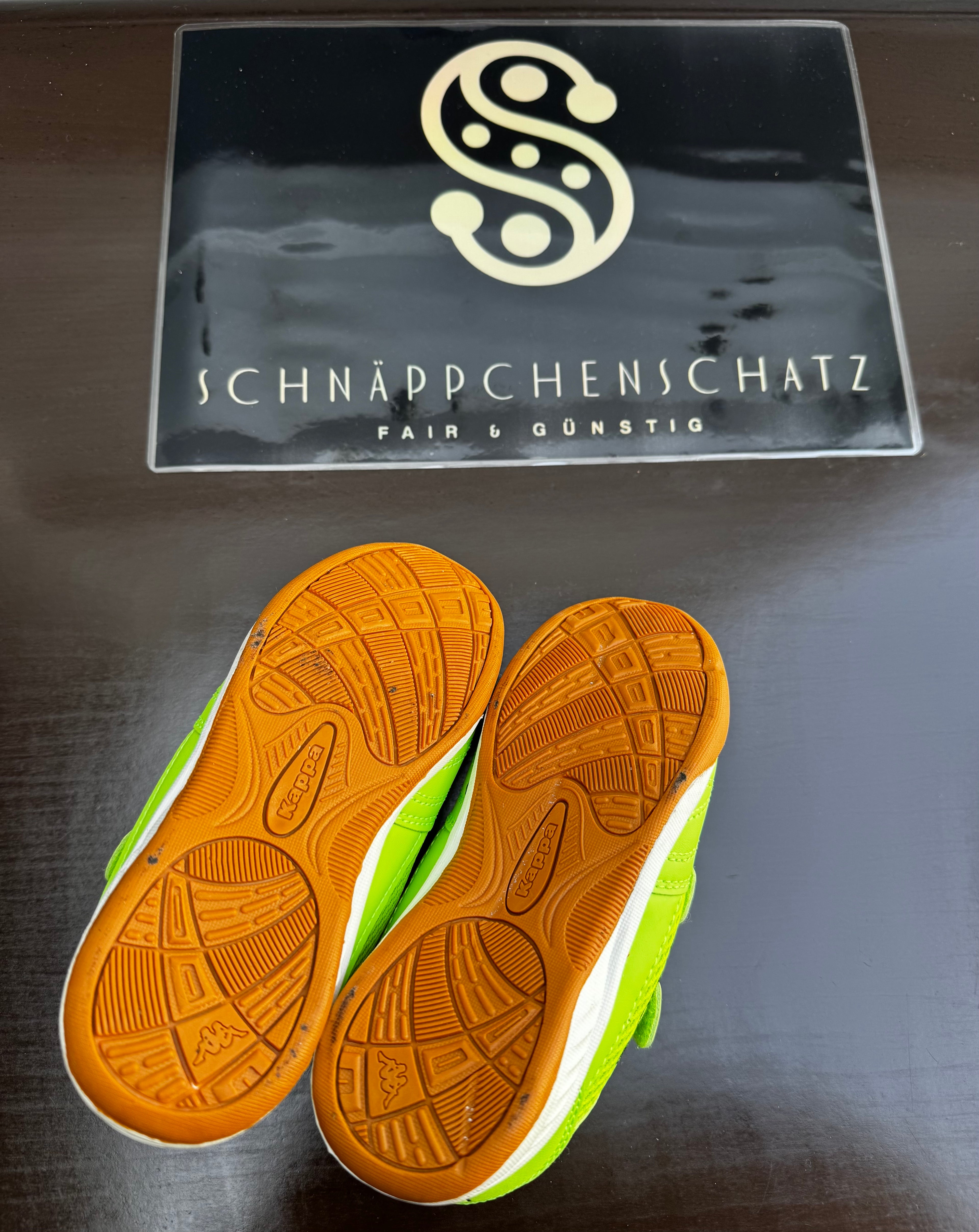 Kappa Kinder Sportschuhe / Hallenschuhe – Größe 29 – Neon Grün