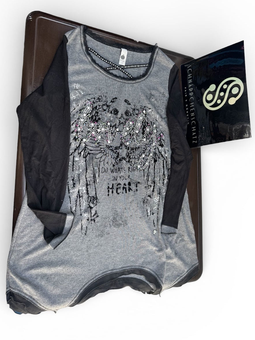 Damen Longshirt / Tunika – Größe 38 – stylisches Design