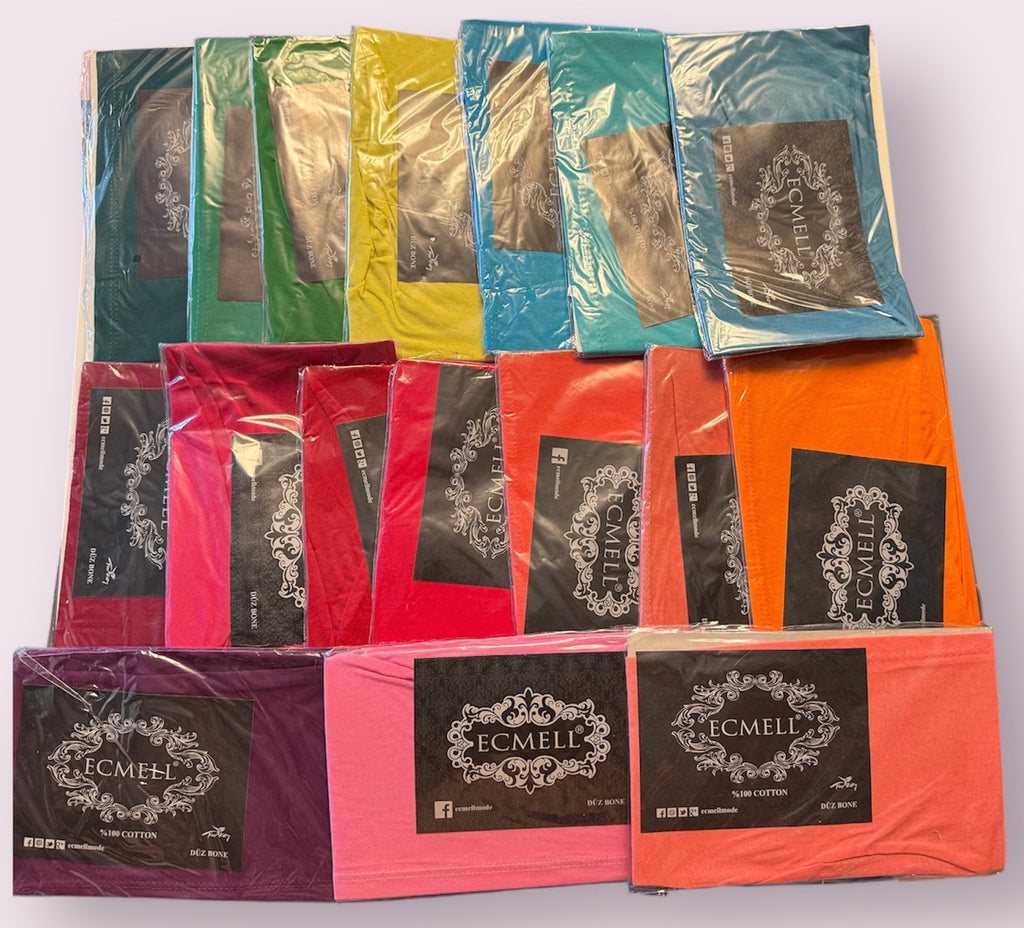 Hijab Ecmell Düz Bone 100% Baumwolle