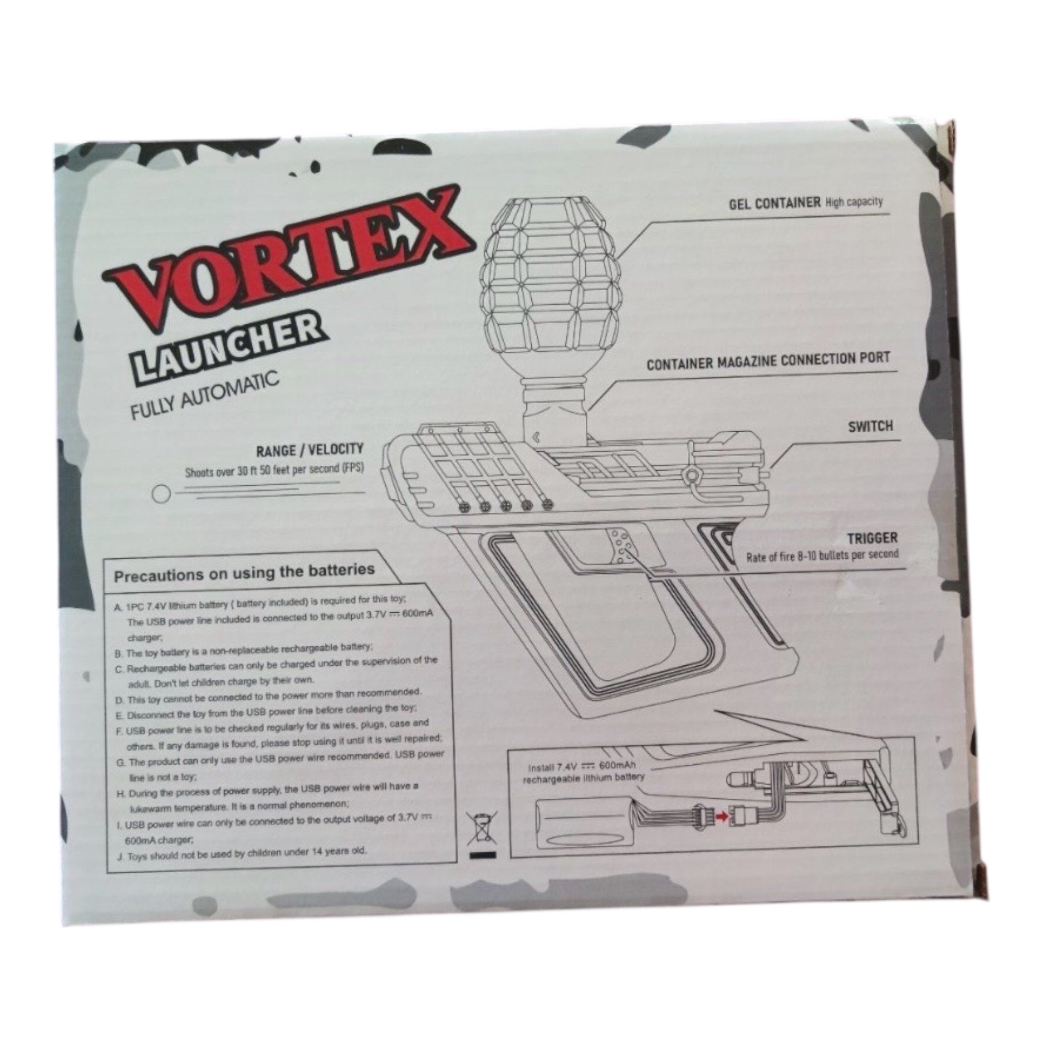 Vortex Soft Gel Blaster – Komplettset mit Zubehör